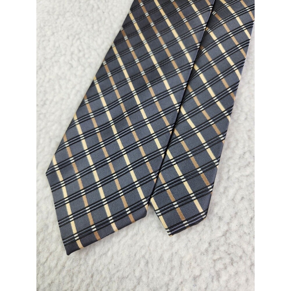 Platinum Designs Tie Mens Size 3"x59" Polyester Gray Geometric